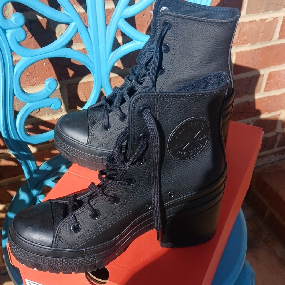 Converse Black Lace-Up High-Top Boots